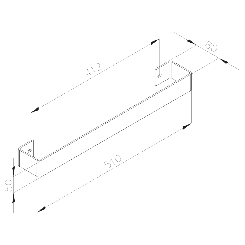COLONNA držák ručníků 510mm, nerez lesk IRPA14